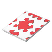 BLOC-NOTE MORCEAU DE PUZZLE ROUGE (Tourné)