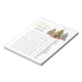 Bloc-note Mot de Noël Budget Recherche Jeu de fête (Tourné)