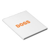 Bloc-note Mot DOGS en jaune (Incliné)