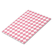 Bloc-note Motif à carreaux diamant rose blanc (Incliné)