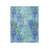 Bloc-note Motif à fleurs bleues Hydrangea (Tourné)