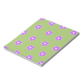 Bloc-note Motif à fleurs vert violet rétro Y2K (Tourné)