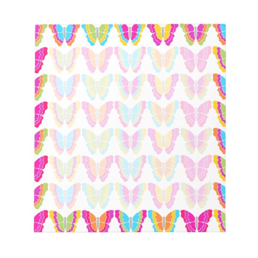 Bloc-note Motif à papillon arc-en-ciel mignon (Devant)