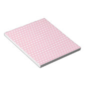 Bloc-note Motif à pois rose et blanc. (Incliné)