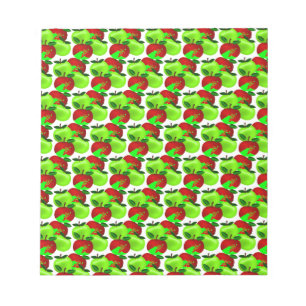 Bloc-note Motif à pomme rouge et verte