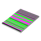 Bloc-note Motif à rayures couleur noir rose chaud (Tourné)