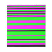 Bloc-note Motif à rayures couleur noir rose chaud (Devant)