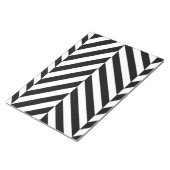 Bloc-note Motif à rayures noir et blanc (Incliné)