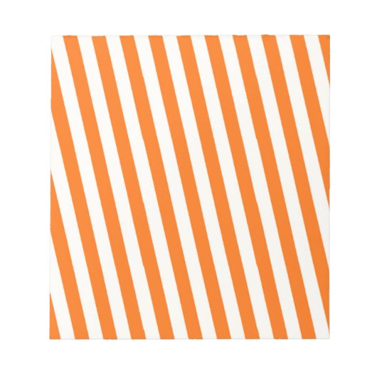Bloc-note Motif à rayures orange rétro (Devant)