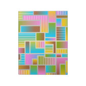 BLOC-NOTE MOTIF ABSTRAIT COLORÉ (Tourné)