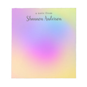 Bloc-note Motif abstrait de style arc-en-ciel coloré