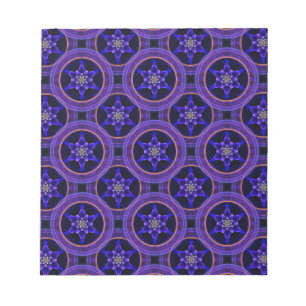 Bloc-note Motif abstrait élégant boho moderne floral #505