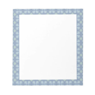 Bloc-note Motif Abstrait Floral Bleu