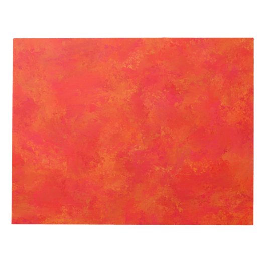 Bloc-note Motif abstrait orange rouge (Devant)