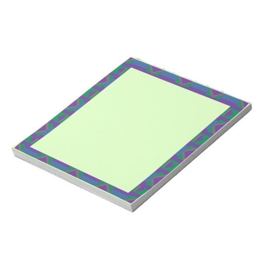 Bloc-note Motif Abstrait pourpre et vert avec diamants (Tourné)