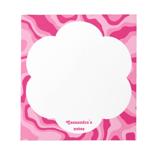 Bloc-note Motif abstrait rose (Devant)