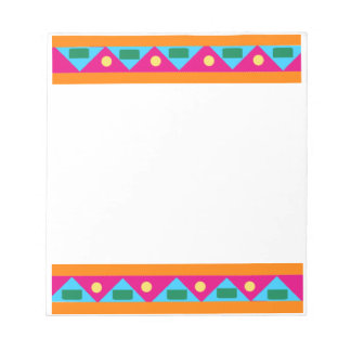 Bloc-note Motif amérindien multicolore Abstrait