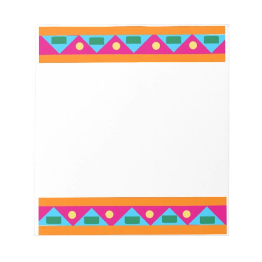Bloc-note Motif amérindien multicolore Abstrait (Devant)