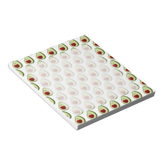 Bloc-note Motif Arrière - plan Avocado mignon (Incliné)
