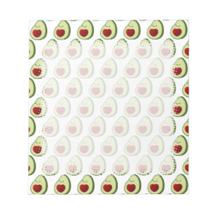 Bloc-note Motif Arrière - plan Avocado mignon