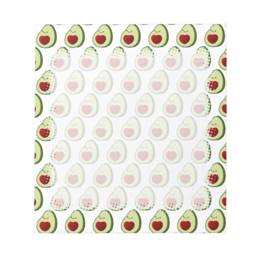 Bloc-note Motif Arrière - plan Avocado mignon (Devant)