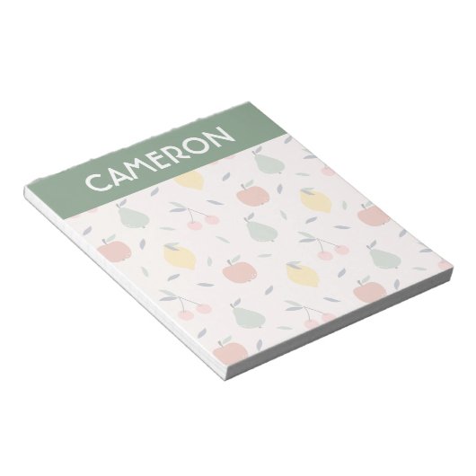 Bloc-note Motif aux fruits mignons (Incliné)