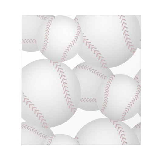 Bloc-note Motif Baseballs (Devant)