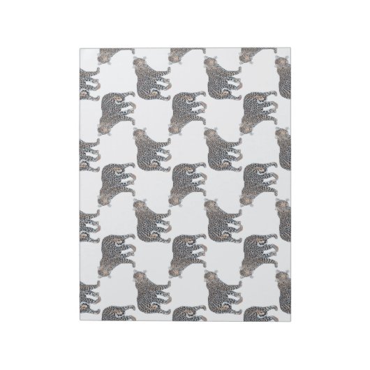 Bloc-note Motif blanc d'animal léopard simple (Tourné)