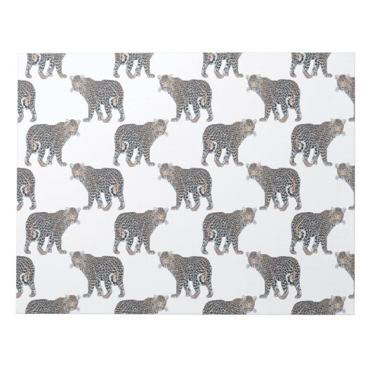 Bloc-note Motif blanc d'animal léopard simple (Devant)