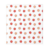 Bloc-note Motif blanc Preppy rose Flower Arrière - plan (Devant)