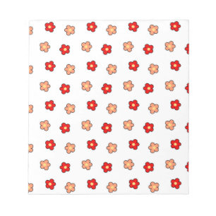 Bloc-note Motif blanc Preppy rose Flower Arrière - plan