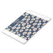 Bloc-note Motif Bleu et Floral (Incliné)