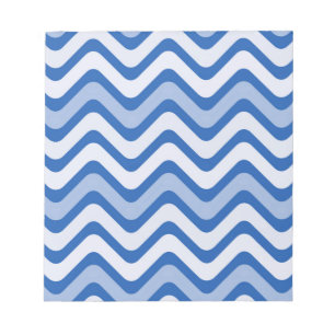 Bloc-note Motif bleu ondulé