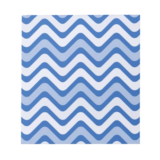 Bloc-note Motif bleu ondulé (Devant)