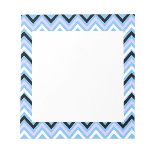 Bloc-note Motif Blue et Lilac Chevron (Devant)