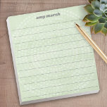 Bloc-note Motif Boho Dot moderne avec nom de script<br><div class="desc">Ajoutez votre nom à ce design bohème avec un arrière - plan et un motif de points. Il comprend des lignes pour écrire une liste à faire ou d'autres notes. Le nom est un script de calligraphie de rebond. Une belle écriture et un design féminin qui est parfait pour toute...</div>