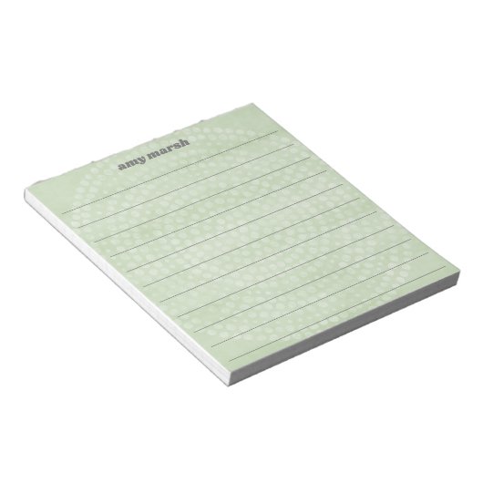 Bloc-note Motif Boho Dot moderne avec nom de script (Incliné)