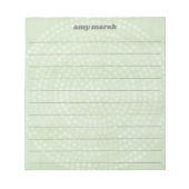 Bloc-note Motif Boho Dot moderne avec nom de script (Devant)