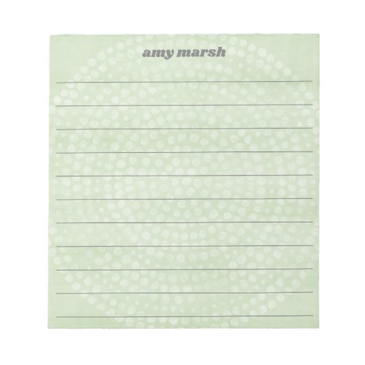 Bloc-note Motif Boho Dot moderne avec nom de script (Devant)