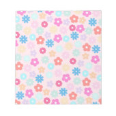 Bloc-note Motif Boho Rose Daisy Flowers (Devant)
