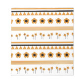Bloc-note Motif Boho triangle de bordure (Devant)