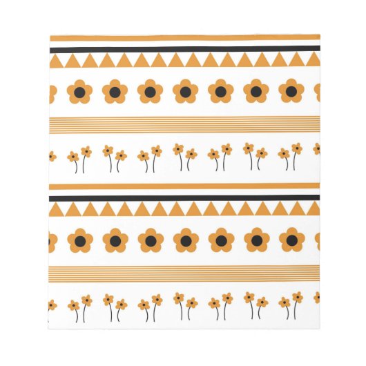 Bloc-note Motif Boho triangle de bordure (Devant)