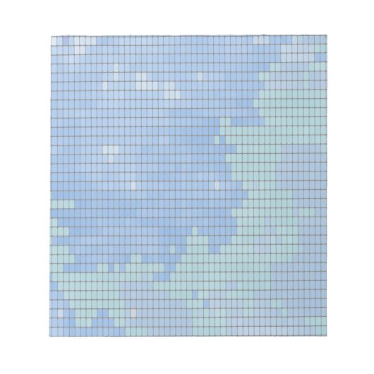 Bloc-note Motif Carré bleu Abstrait (Devant)
