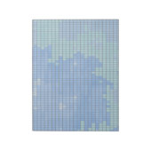 Bloc-note Motif Carré bleu Abstrait (Tourné)