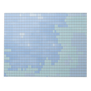 Bloc-note Motif Carré bleu Abstrait