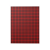 Bloc-note Motif carreau rouge noir (Tourné)