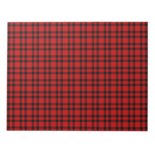 Bloc-note Motif carreau rouge noir