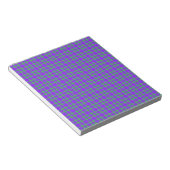Bloc-note Motif carreaux vert et violet (Incliné)