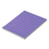 Bloc-note Motif carreaux vert et violet (Tourné)