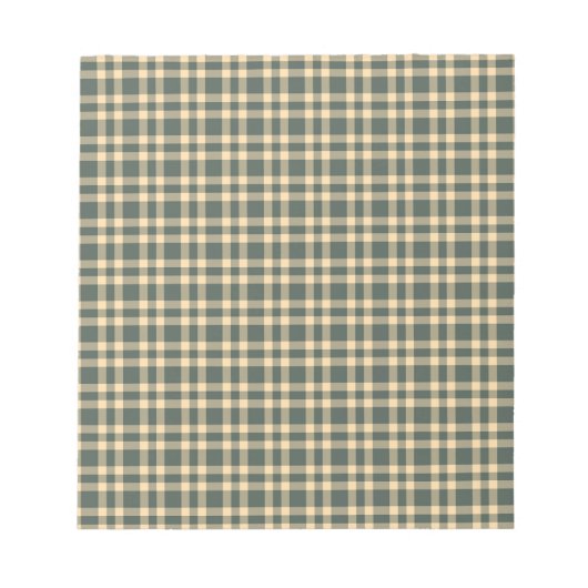 Bloc-note Motif carreaux vert jaune (Devant)